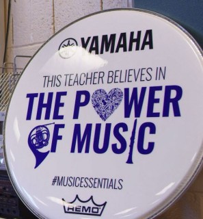 drum head that says 