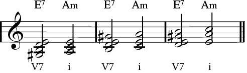 WRK-6_Ex.8 Minor key dominant 7th resolutions Minor key dominant 7th resolutions.