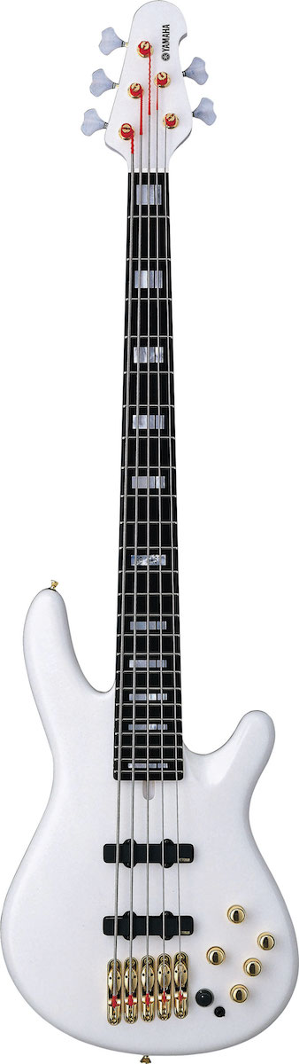 BBNE2 Bass with white finish and neck-through design.