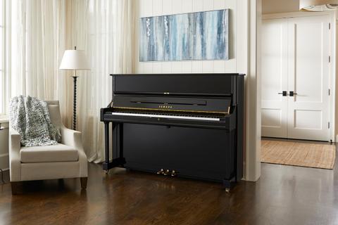 Yamaha-U1 Upright piano in a modern home.