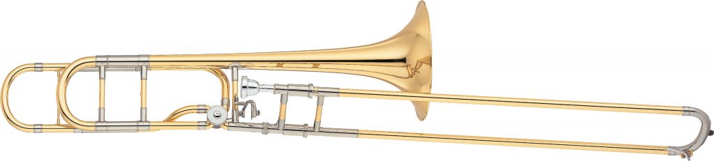 F-Attachment-YSL-882OR Trombone seen in profile.
