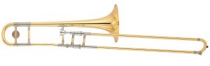 YSL-881-Tenor-Trombone-crop Trombone seen in profile.