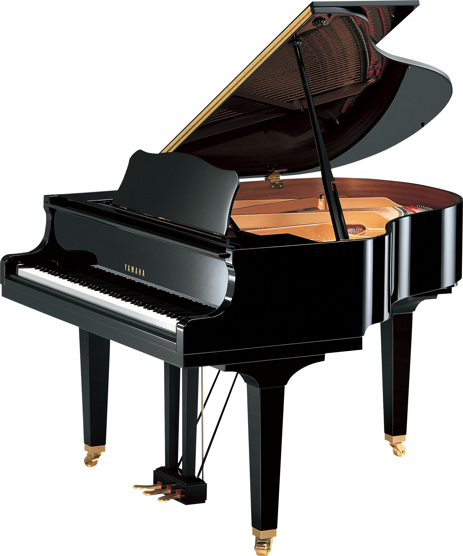 GB1K_PE Grand piano with lid open.